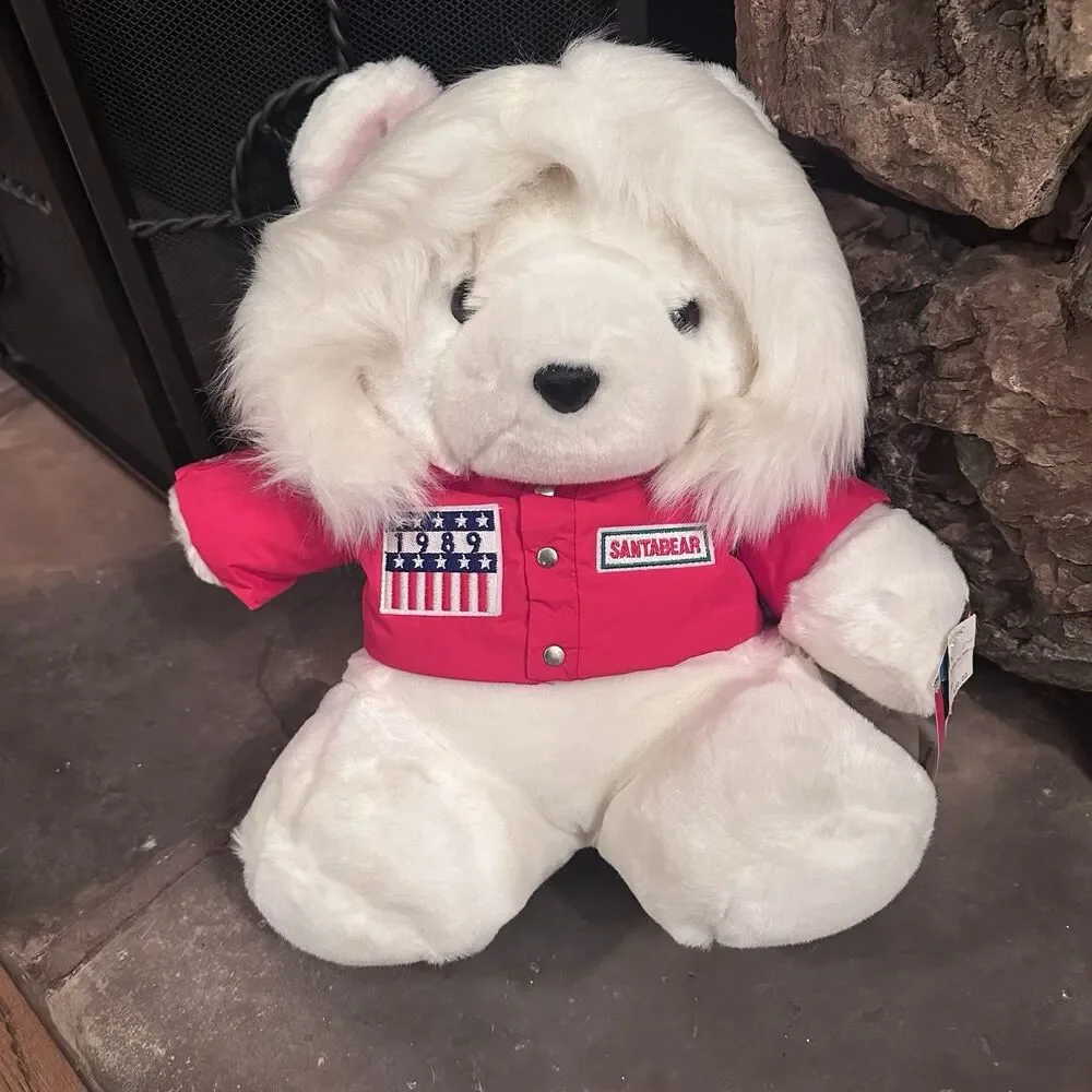 Vintage 1989 Dayton Hudson SantaBear Polar Club Plush Red Parka NWT 16”